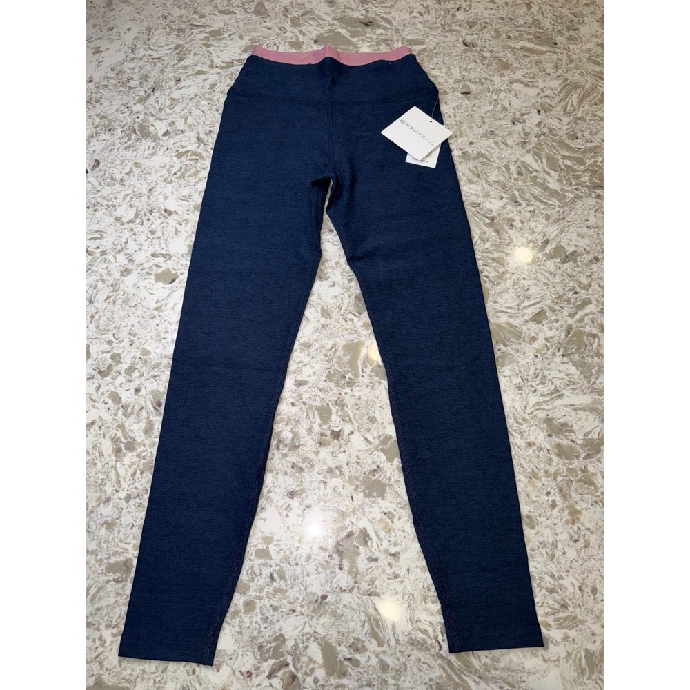 Beyond Yoga Womens High Waisted Spacedye Leggings Navy Mauve Pink XS 007JV